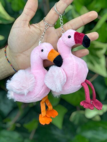 Pelüş Flamingo Anahtarlık 12'li Paket - 1