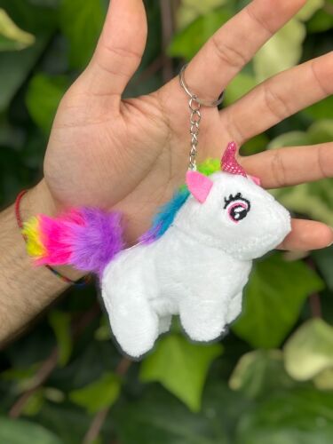 Pelüş Unicorn Anahtarlık 12'li Paket - 1